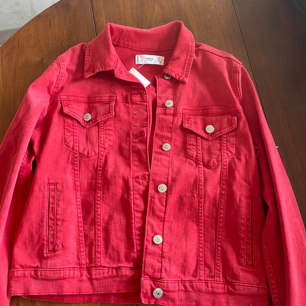 Red jean jacket